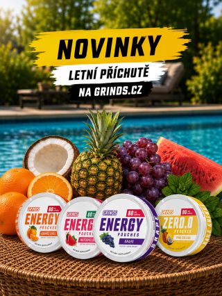 Léto v plném proudu a svěží příchutě 🍊🍉🍇🍍přijdou vhod 🤙🏻☀️ Co je Tvůj favorit⁉️ #leto #ovoce #grindscz #novinky #summertime