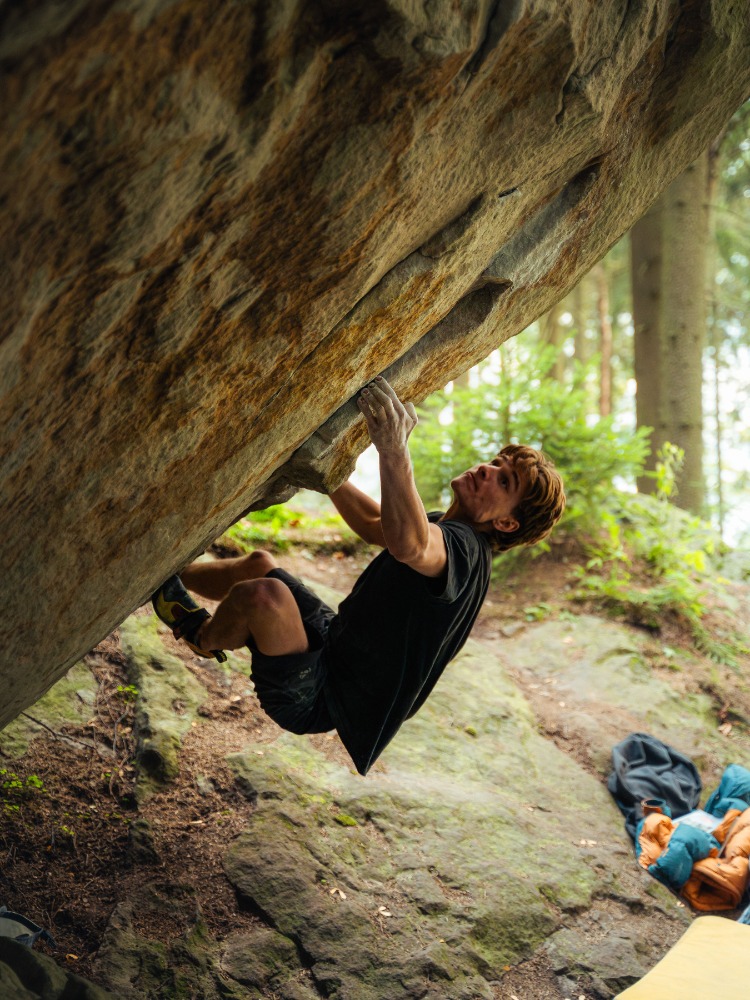 Bouldering in Bor, Czech Republic