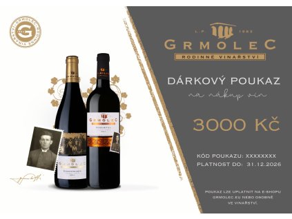 Dárkový poukaz GRMOLEC 3