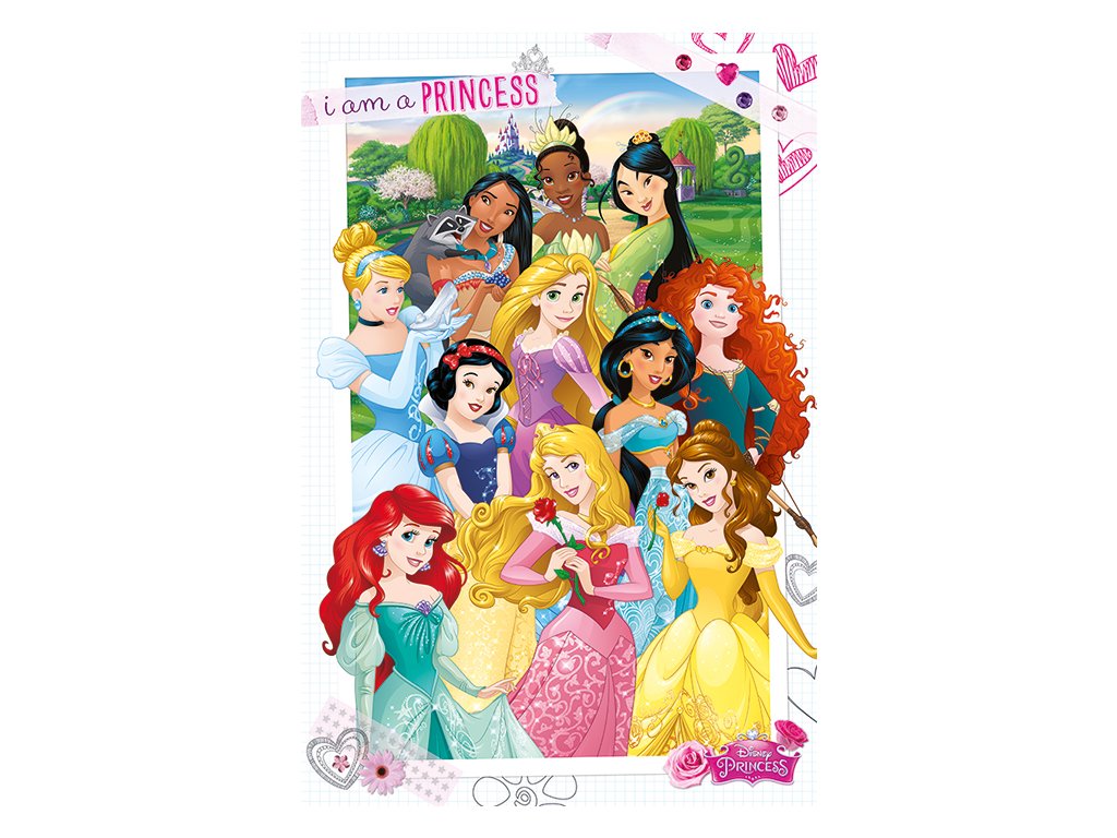 poster plakát disney princess I am a Princess