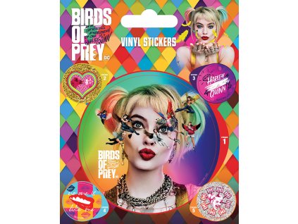 dc comics birds of prey sada samolepek harley quinn