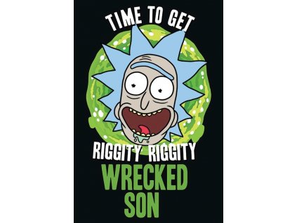 poster rick and morty wrecked son