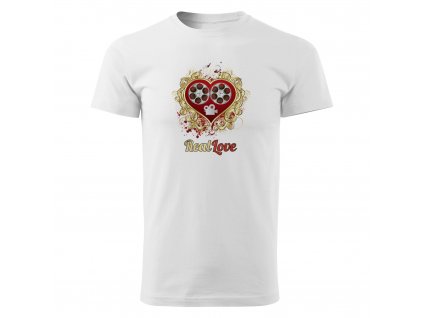 GR01 009 Real Love panske tricko WHITE