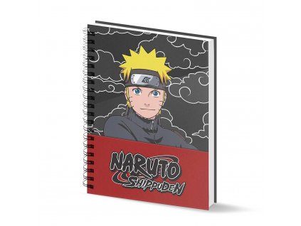 naruto shippuden ctvereckovany zapisnik blok s krouzkovou vazbou naruto clouds