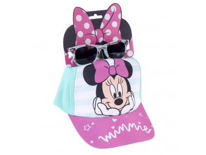 minnie mouse set detska baseballova ksiltovka a slunecni bryle