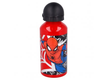 marvel spiderman hlinikova cestovni lahev aluminium bottle 400 ml spiderman urban web