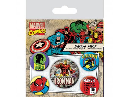 marvel avengers sada placek badge pack comic characters