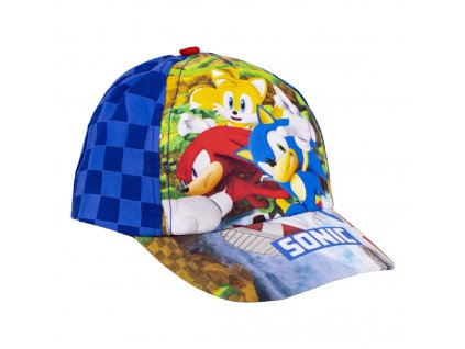 sonic detska baseballova ksiltovka sonic kostkovana