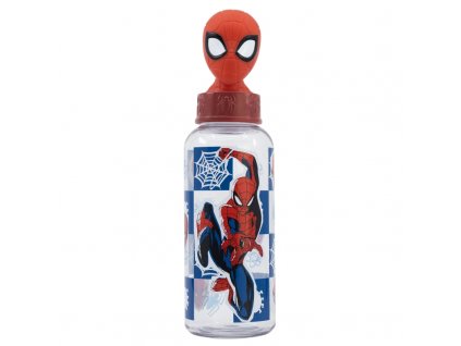 marvel spiderman cestovni lahev s bustou 3d figurine bottle 560 ml spiderman midnight flyer