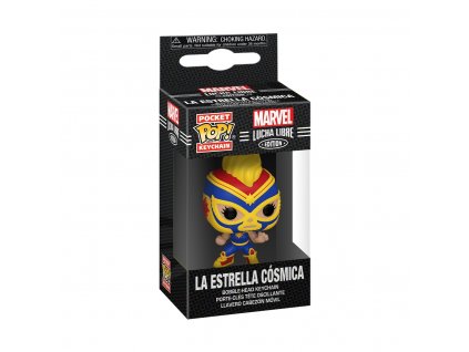 Funko POP Keychain: Marvel Luchadores- Captain Marvel