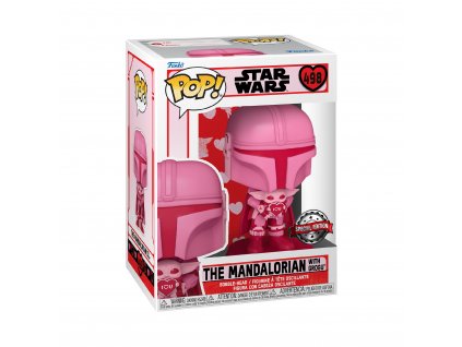 Funko POP Star Wars: Valentines S2- Mando w/Grogu