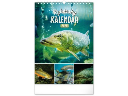 Nástenný kalendár Rybársky 2025, 33 × 46 cm