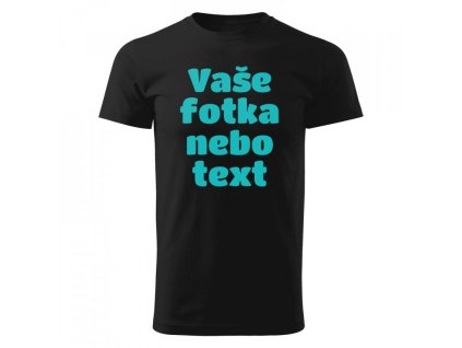 Černé dětské tričko s vlastním motivem / fotkou