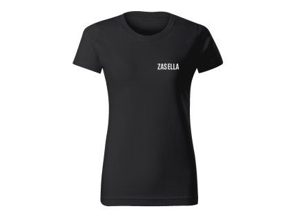 Zasella damske tricko black FRONT