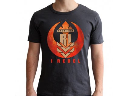 star wars tshirt i rebel homme mc dark grey new fit