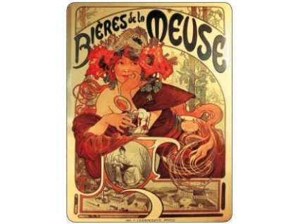 cedule alfons mucha bieres 30 x 40 cm 1 0