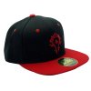 world of warcraft casquette snapback noir rouge horde