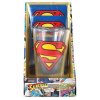 Sada tácků a sklenice Superman