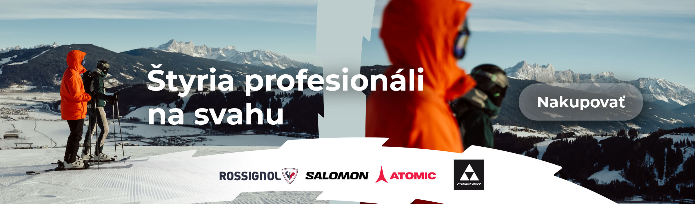 Rozšírený sortiment lyží: Atomic, Salomon, Fischer