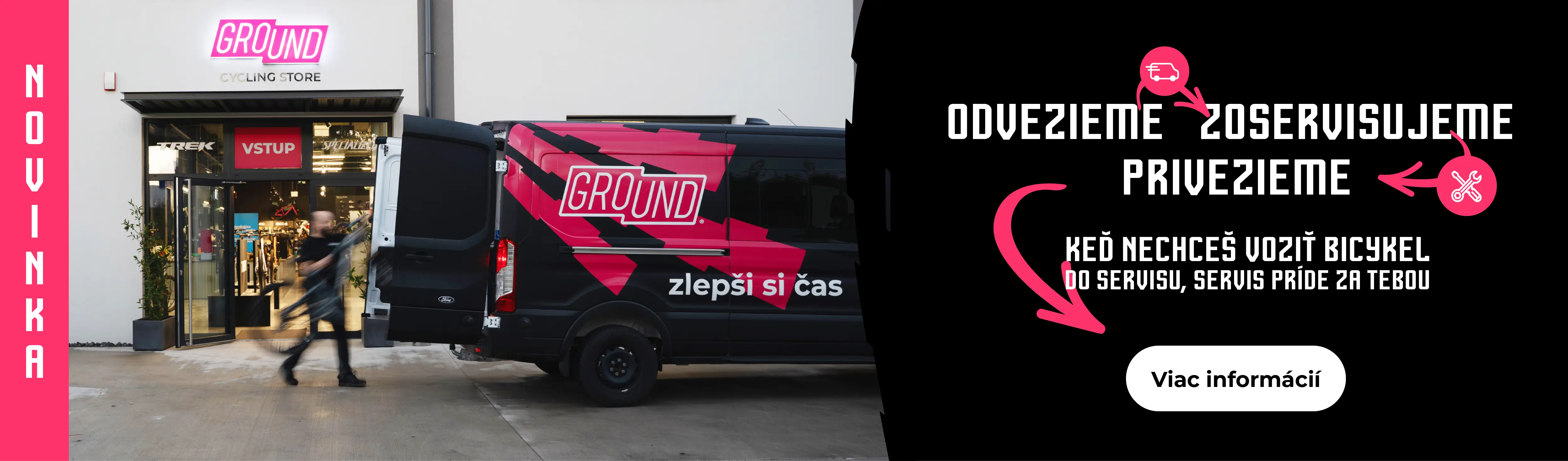 Novinka - doprava na servis bicyklov. Už sa nemusíš o nič starať.