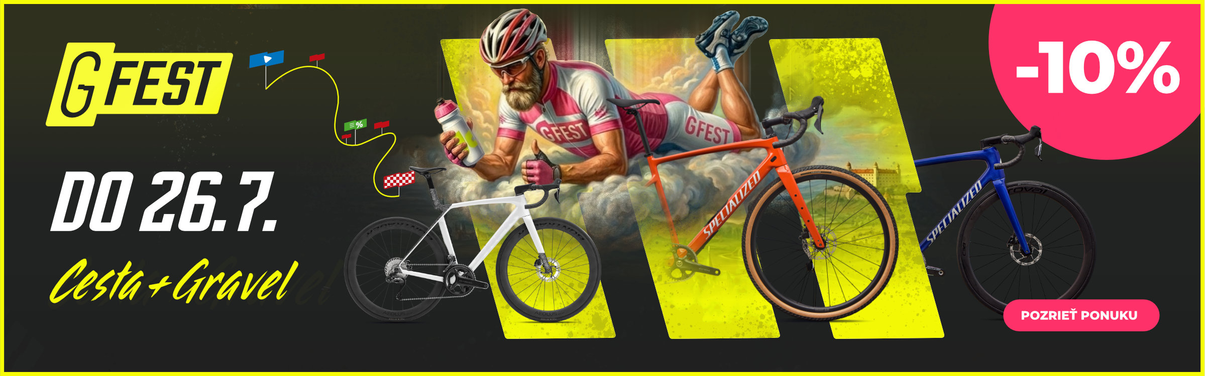 Cyklistický sviatok oslávujeme zľavou na cestné aj gravel bicykle - do 26.7.