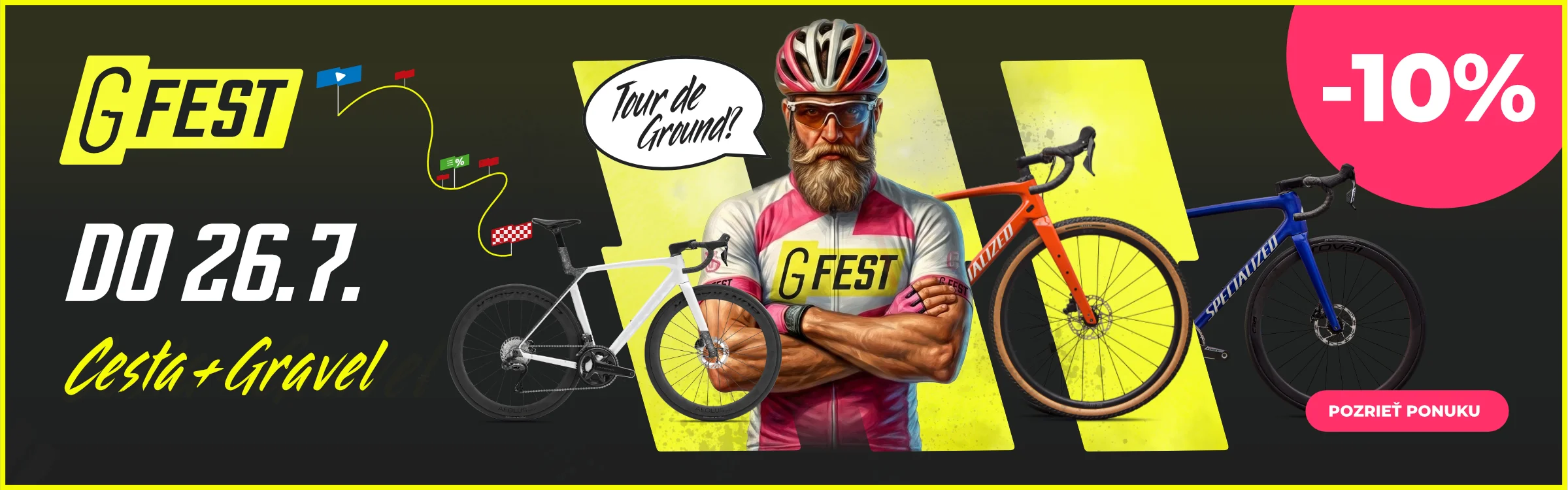 Cyklistický sviatok oslávujeme zľavou na cestné aj gravel bicykle - do 26.7.