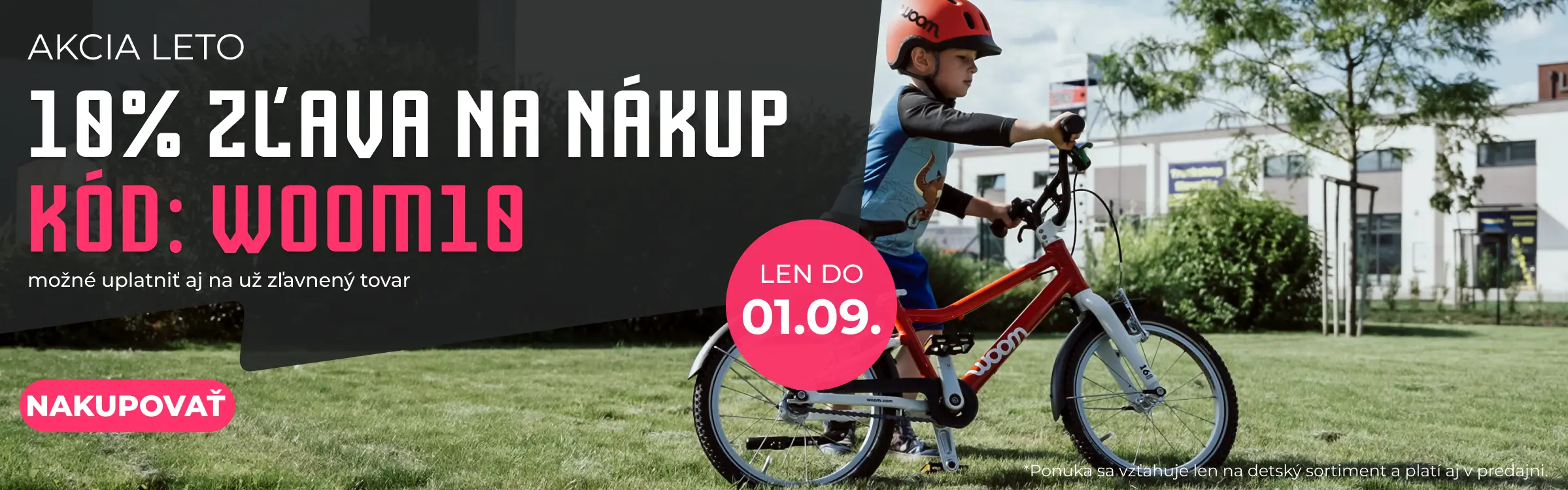 10 percent na značku Woom s kódom 'WOOM10'