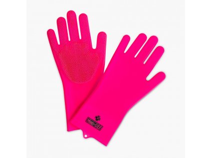 mucoff deep scrubber gloves pink