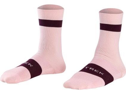 Cyklistické ponožky Trek Race Crew Blush