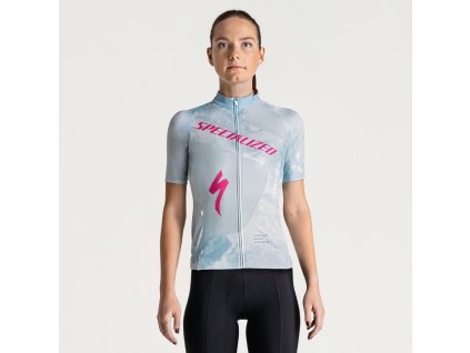 Specialized Specialized Women's Foundation Short Sleeve Graphic Jersey Sea Foam/Rebel Pink Focal (Veľkosť XXS)