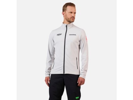 Rossignol Pánska lyžiarska mikina HERO MID LAYER STRETCH JKT-SOFT GREY