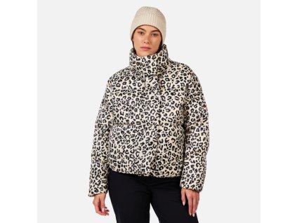 Rossignol Dámska bunda ARETU ALLOVER DOWN JKT-NATURE WILD LEOPARD PRINT