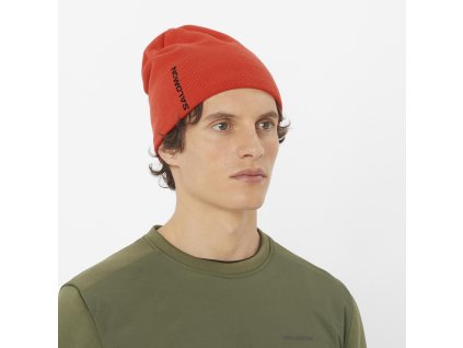 Čiapka Salomon GRAPHIC BEANIE-CHERRY TOMATO CHERRY TOMATO (Veľkosť OSFA)