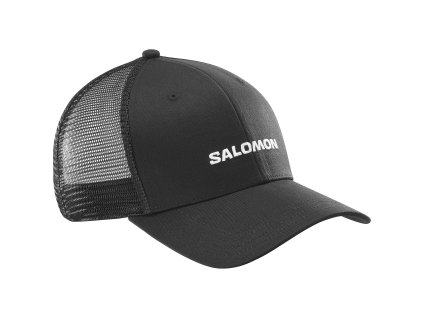 Čiapka Salomon LOGO TRUCKER CAP-DEEP BLACK DEEP BLACK (Veľkosť S/M)