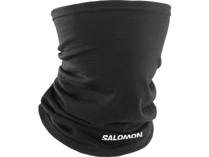 Čiapka Salomon MERINO NECK GAITER U-DEEP BLACK-WHITE DEEP BLACK (Veľkosť NS)