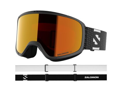 Unisex okuliare Salomon AKSIUM 2.0 BLACK/Mid Red Black (Veľkosť NS)