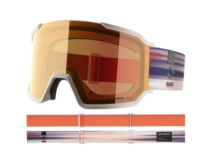 Unisex okuliare Salomon S/VIEW 3 PHOTO RAINY DAY/Red Rainy Day (Veľkosť NS)