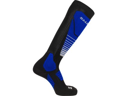 Ponožky Salomon S/PRO-BLACK-Dazzling Blue-WHITE BLACK (Veľkosť 6 - 8 Men's)