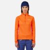 Rossignol Dámska flísová mikina BLACKSIDE MIX HZ FLEECE-ORANGE FLAME