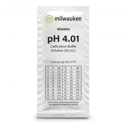 Milwaukee kalibrační roztok pH 4,01 20ml BOX 25 KS