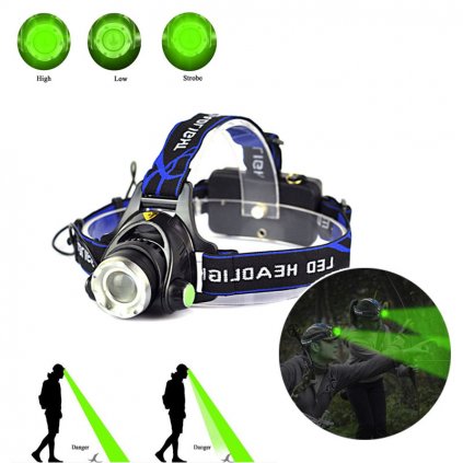 SunPro Green LED Headlamp - čelovka zelená