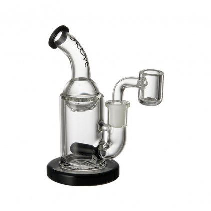 Groove Micro Tube Glass Rig Clear and Black, skleněný bong