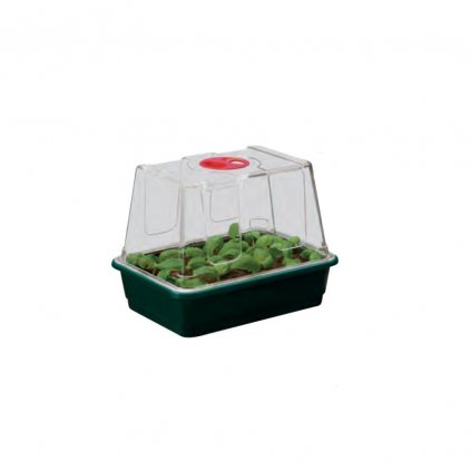 Garland skleník Small High Dome Propagator Black s drenáží, tvrdý plast, nevyhřívaný, 23x17x18 cm