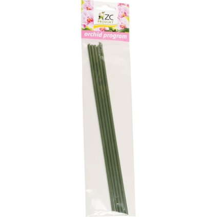 Tyčka k orchideji plastová zelená 27 cm, balení 5 ks