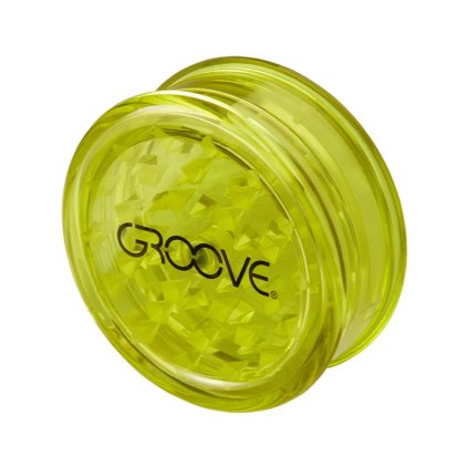 Groove Acrylic Grinder dvoudílná akrylová drtička žlutá