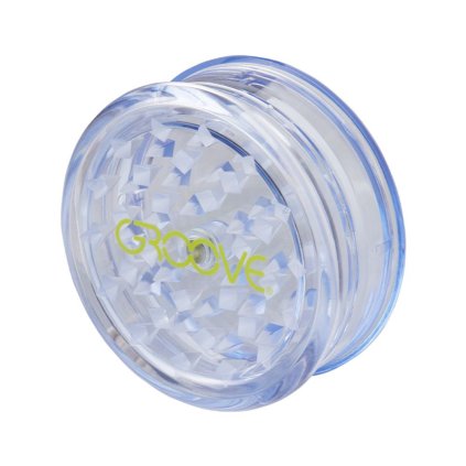 Groove Acrylic Grinder dvoudílná akrylová drtička průhledná