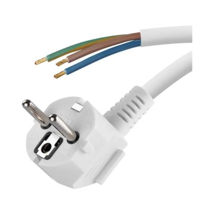 Flexo kabel 3x 1.5mm s EURO koncovkou, délka 3 m BÍLÝ