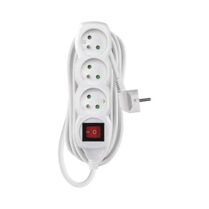 Kabel prodlužovací s vypínačem pro 3 zásuvky, 5 m, 3x1.5 mm