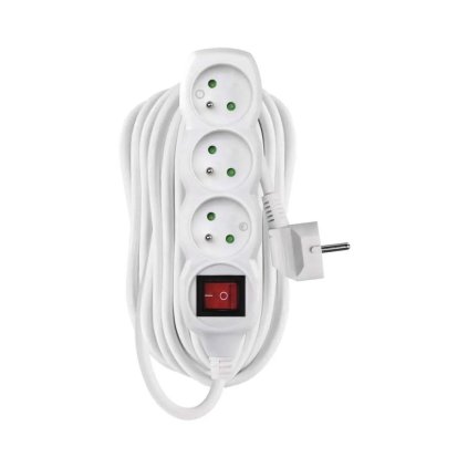 Kabel prodlužovací s vypínačem pro 3 zásuvky, 10 m, 3x 1.5 mm
