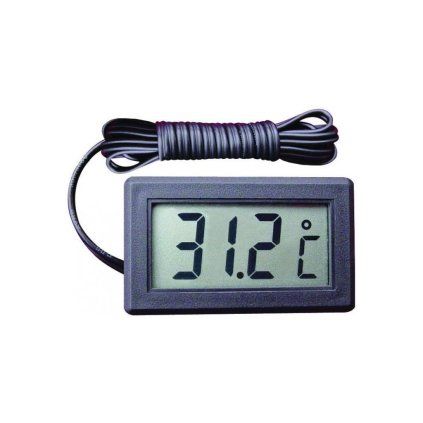 Hutermann HT-02C digitální teploměr s externím čidlem černý